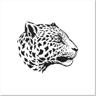 Silhouette Jaguar insignia Posters and Art